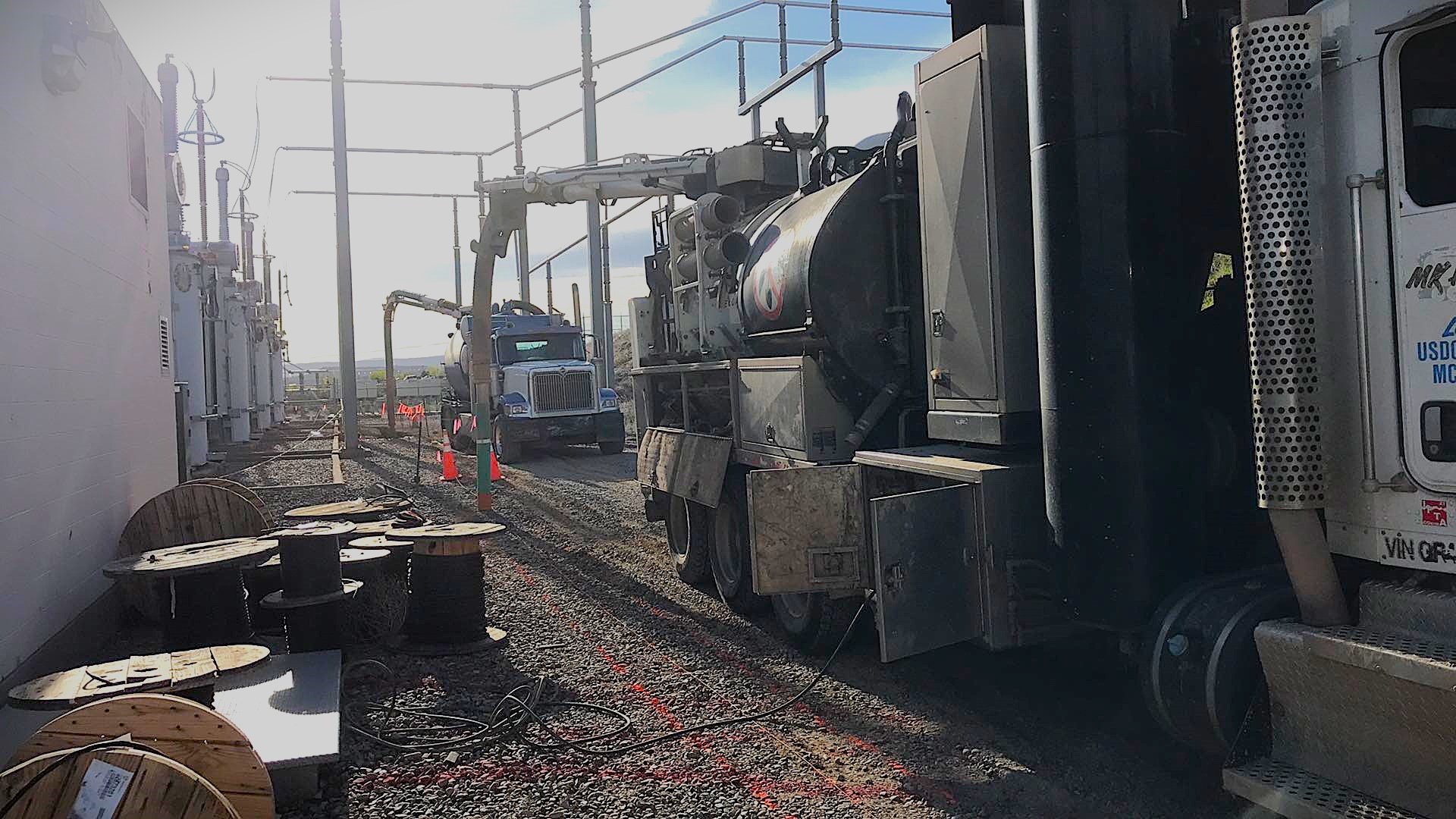 279910281_1043451399935661_3713689015966160260_n Trenching. Trenching at substation.