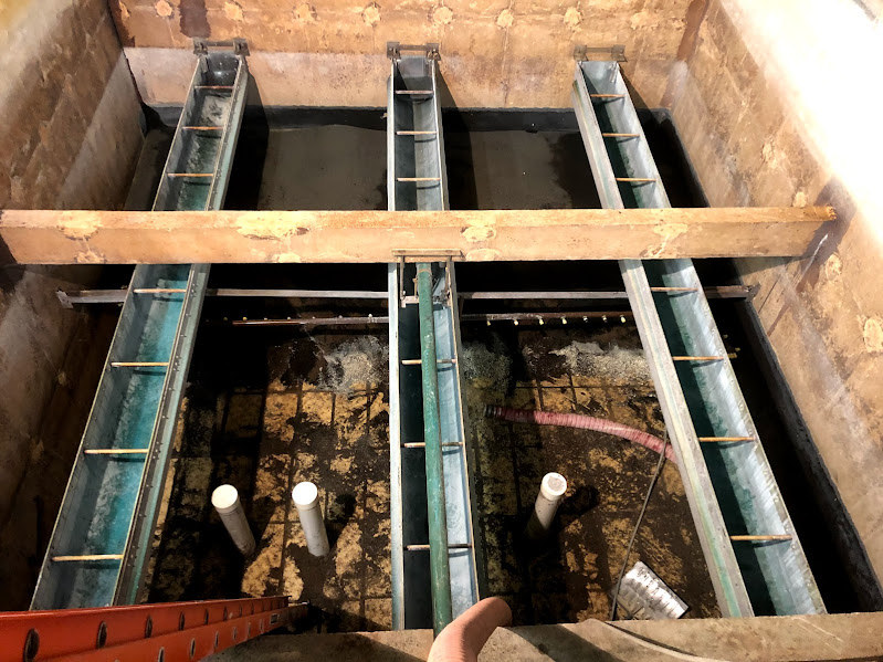 IMG_2048 Removing filter material at fresh water treatment facility